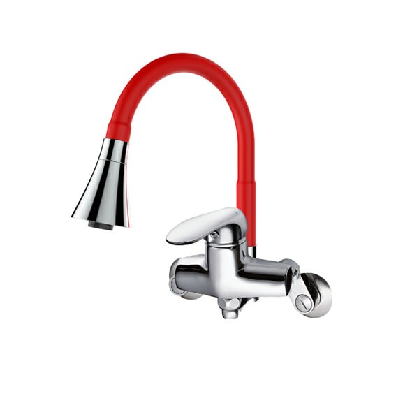 Vòi bếp nóng lạnh gắn tường cần mềm, bát sen 2 chế độ nước AM 5002R